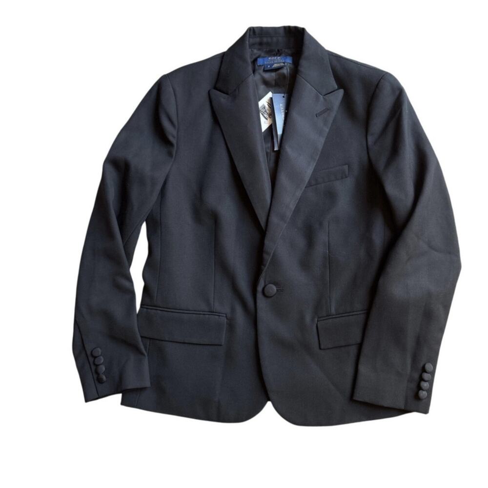 Polo Ralph Lauren Black Silk Tuxedo Blazer Sz 2 NWT